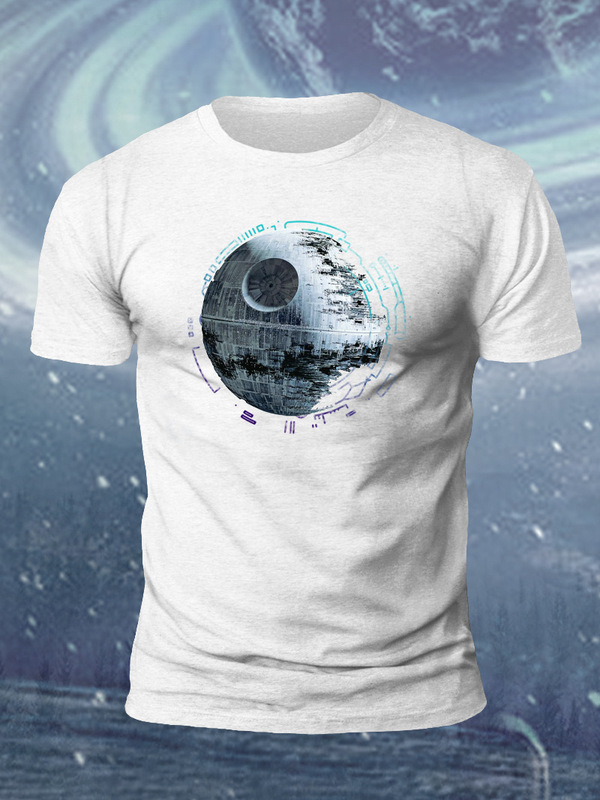 2025 Cross-Border American-Style Summer Simple Star Wars Round-Neck Unisex Printed Lazy Style T-Shirt 2025 Cross-Border American-Style Summer Simple Star Wars Round-Neck Unisex Printed Lazy Style T-Shirt