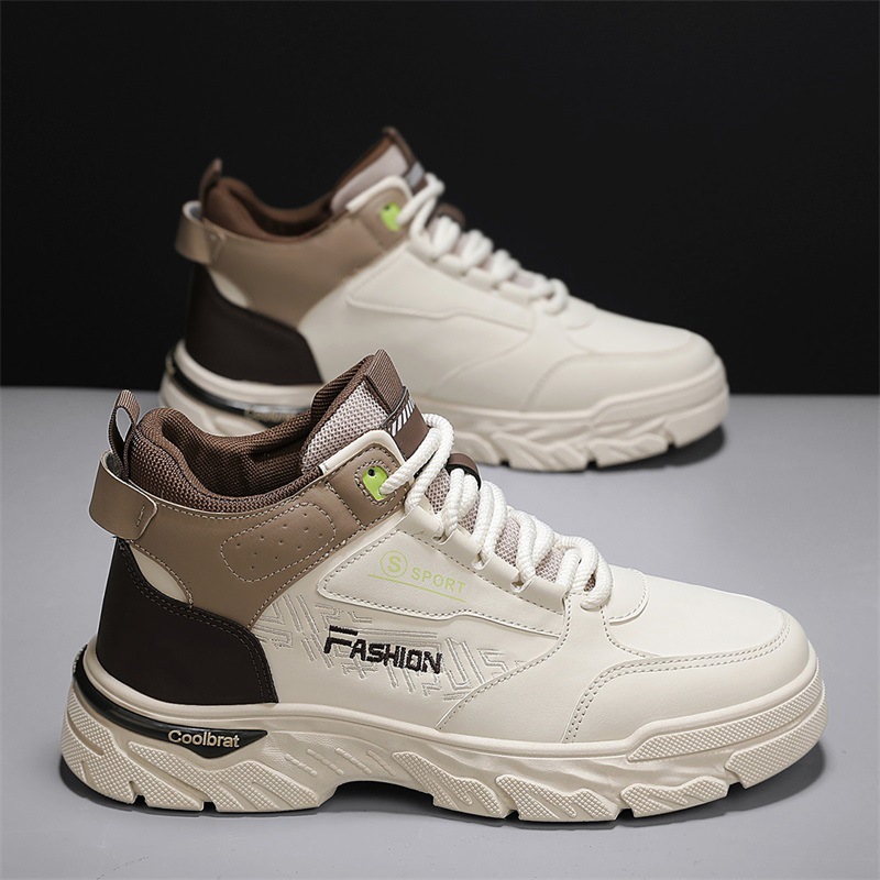 Botas de cuero de alto nivel para hombres Martin otoño y invierno nuevas tendencias de turismo deportivo al aire libre con botas de hombre de correa de altura