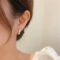 Серьги-ракушки женские 2021 новые модные нишевый дизайн Sense холодный стиль Геометрические Квадратные серьги