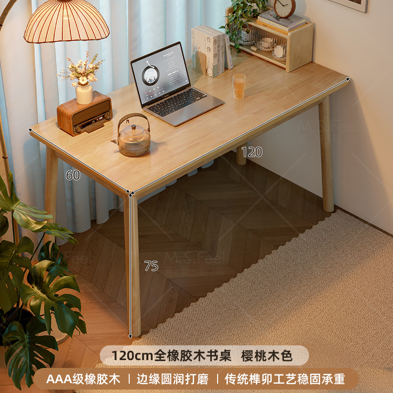 Escritorio de computadora para dos personas dormitorio doméstico contra la pared escritorio de escritorio de escritorio estudiantil tabla de estudio larga escritorio de madera sólida