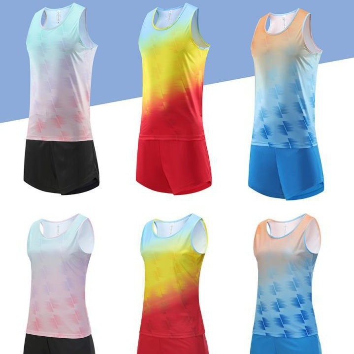 New Sports Students' Track and Field Clothing suit Hurdle Sports Examination Competition Clothing Girls' Training Clothing Marathon Running 8318