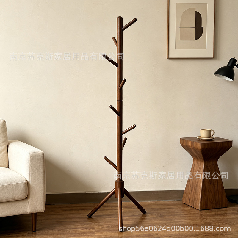 Children's bedroom solid wood coat rack, simple floor-standing clothes rack for kindergarten, direct sales from cross-border factory