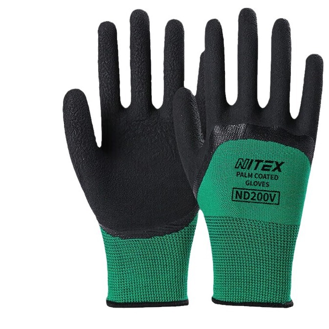 Shengli NITEX resistente al desgaste antideslizante látex estampado espuma neumático guante de goma guante de protección laboral ND200V