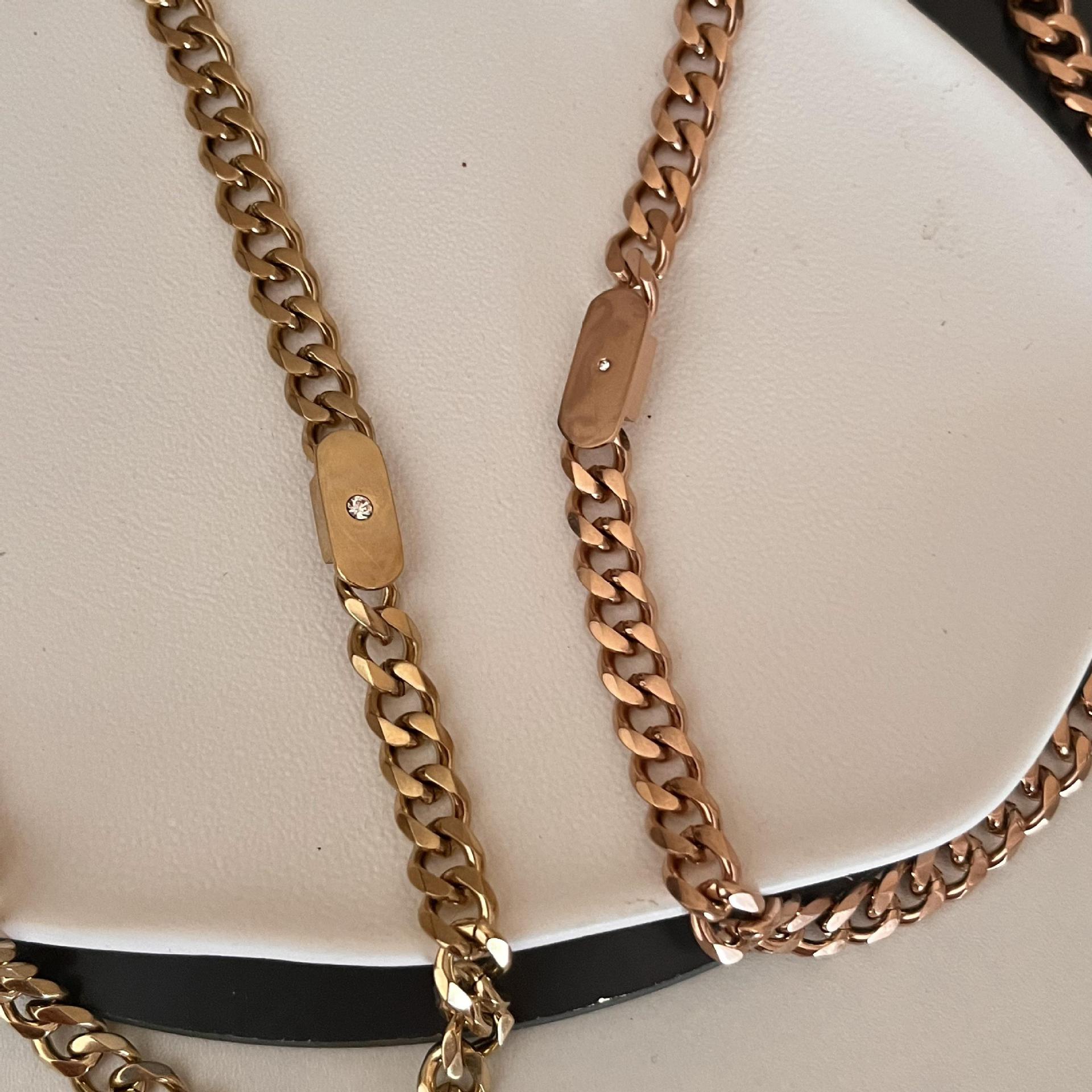 Hip Hop Style Stainless Steel Thick Chain Necklace