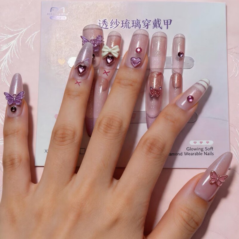 Wearable Nails Come with Self-Adhesive Nail Stickers, 3D Fashionable Nail Pieces, New Product, No Glue Needed, Just One Application Wearable Nails Come with Self-Adhesive Nail Stickers, 3D Fashionable Nail Pieces, New Product, No Glue Needed, Just One Application