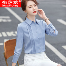 秋冬热卖长袖衬衫女士韩版职业修身工作衣服正式装批发6222