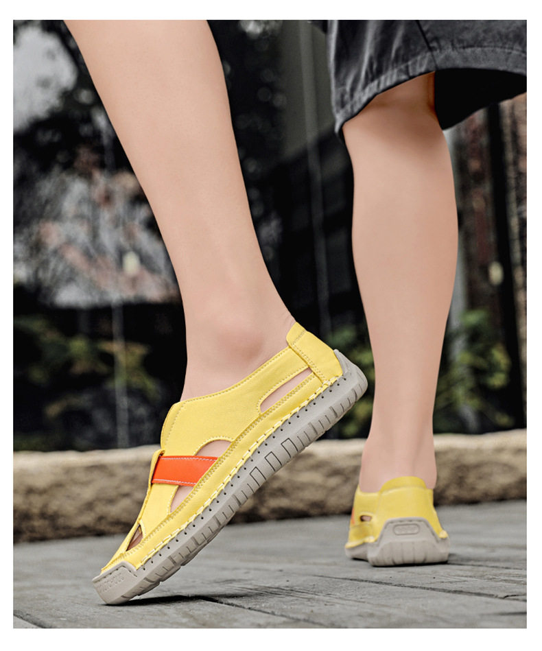 Dép sandal nữ quai ngang đế bằng dệt mềm nhẹ chống trượt đi biển — 2509 màu, 2509 màu hồng, 2509 quả mơ, 2509 xanh chi tiết 27