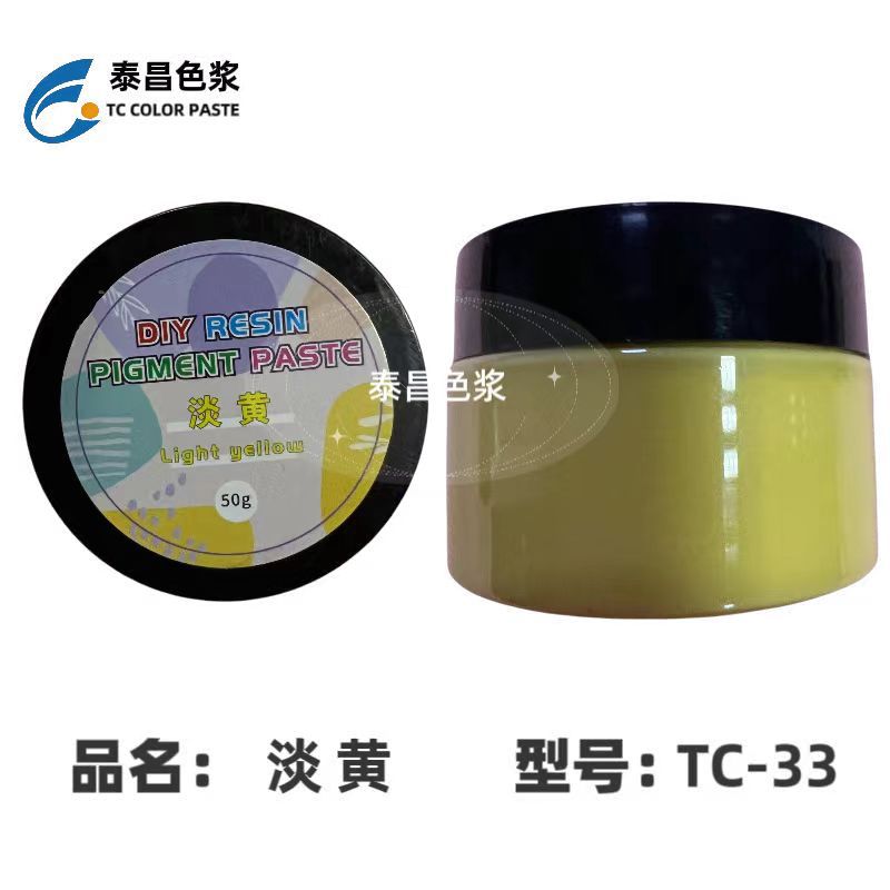 TC-33 글루 컬러 페이스트 연한 노란색, 열린 병 50g