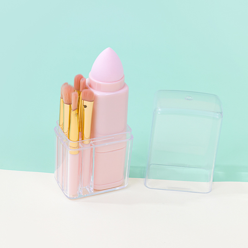 Nuevo portátil 8 en 1 cepillo de maquillaje multifuncional un conjunto de pincel de polvo de sol rojo detalle de ojos cepillo herramienta de maquillaje