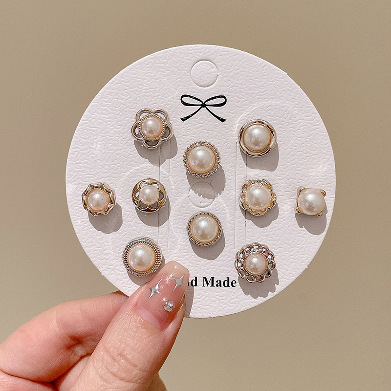 Anti-diversión de luz artefacto pectoral collar sin costura broche botón camisa de mujer ropa fija botón de pin botón