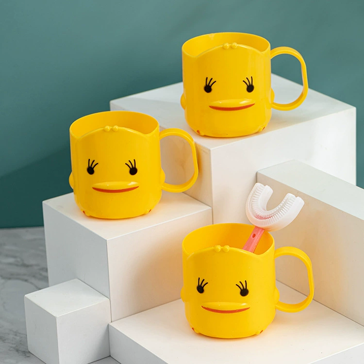 Креативная детская маленькая Желтая утиная чашка, мультяшная чашка для полоскания рта, чашка для зубной щетки, бытовая Милая чашка для мытья рта, оптовая продажа