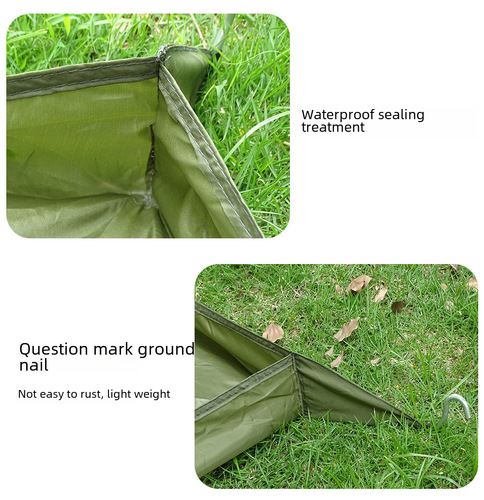 Outdoor tent waterproof mat, bath-tub style, 3D waterproof ground mat, lightweight, anti-insect, anti-sand, camping and beach seat pad
