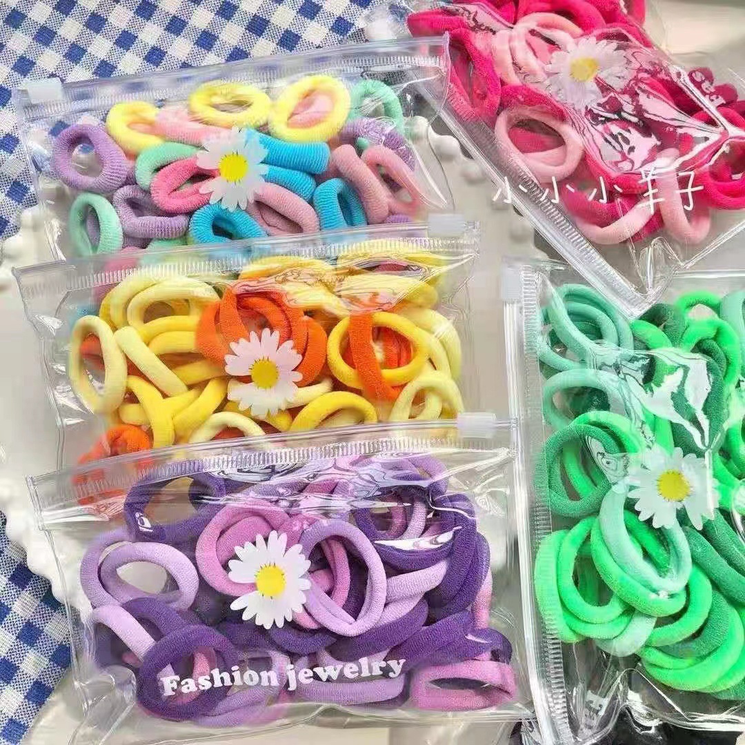 El bebé no duele el pelo anillo de toalla cuerda de pelo para niños trenza anillo de pelo banda de goma femenina cuerda de pelo de las niñas accesorios elásticos para el cabello