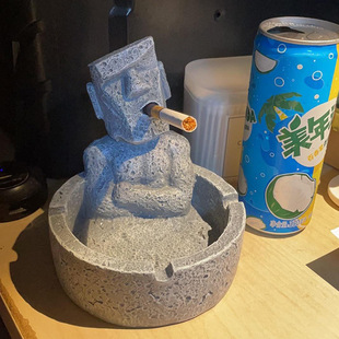 Creative and Personalized Easter Island Ashtray for Home Living Room, Accessible Luxury and High-End Ashtray, Funny Birthday Gift for Boyfriend