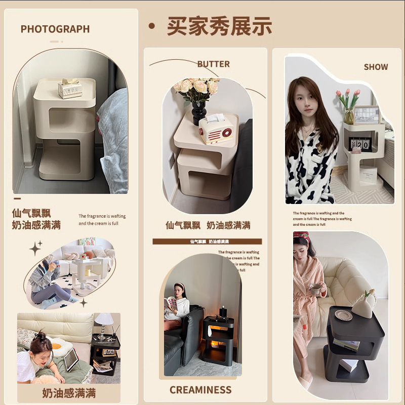 Ángulo de hierro forjado mesilla de cabecera sofá doméstico pequeño estante de cabecera creativo estante de libros multifuncional estante de libros