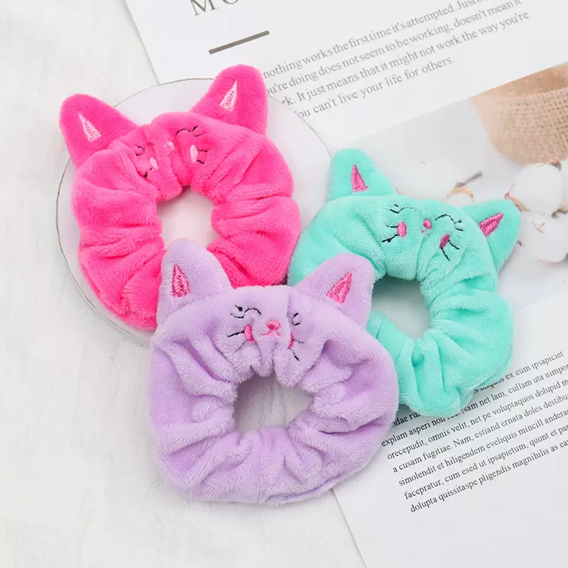 卡通毛绒大肠发圈 甜美简约肥肠发绳 可爱少女JK扎头发饰品批发