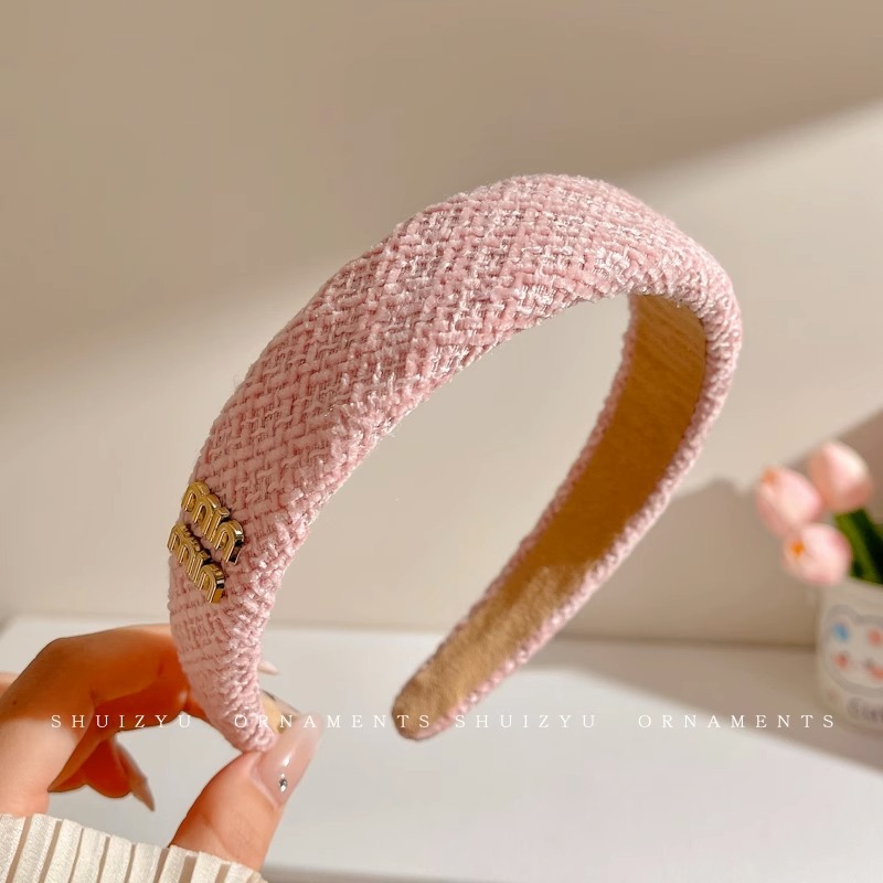 Diadema rosa para niñas 2025, nuevo accesorio para el cabello, diadema ancha para lavarse la cara, diadema de corona alta, accesorio para el cabello de celebridad de internet.