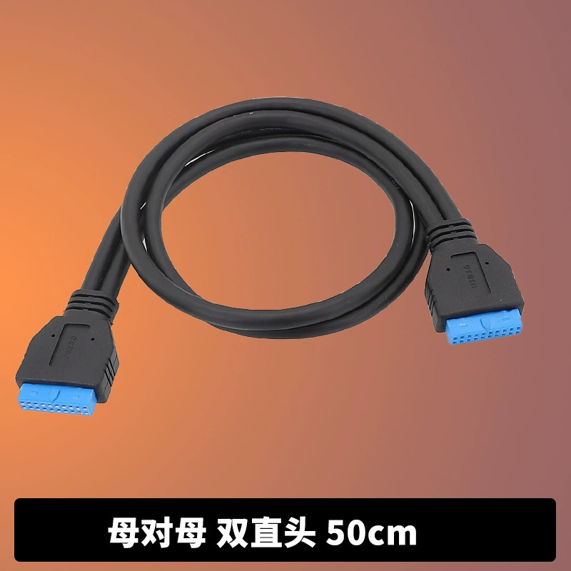 Кабель-удлинитель для шасси производителя, материнская плата, 20-контактный разъем «мама-мама», 19-контактный USB 3.0 кабель для передачи данных