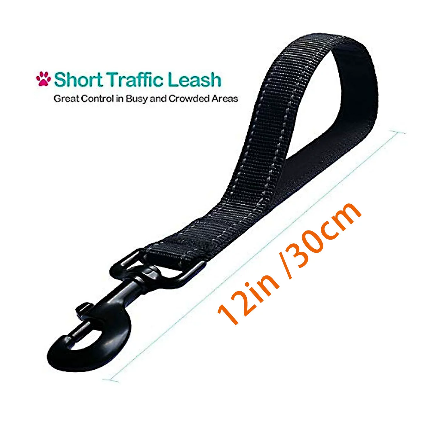 Трансграничный поводок для собак, светоотражающий для средних и больших собак, веревка для ходьбы, мягкая подушка, однотонная короткая веревка, дорожная веревка для собак, оптовая продажа