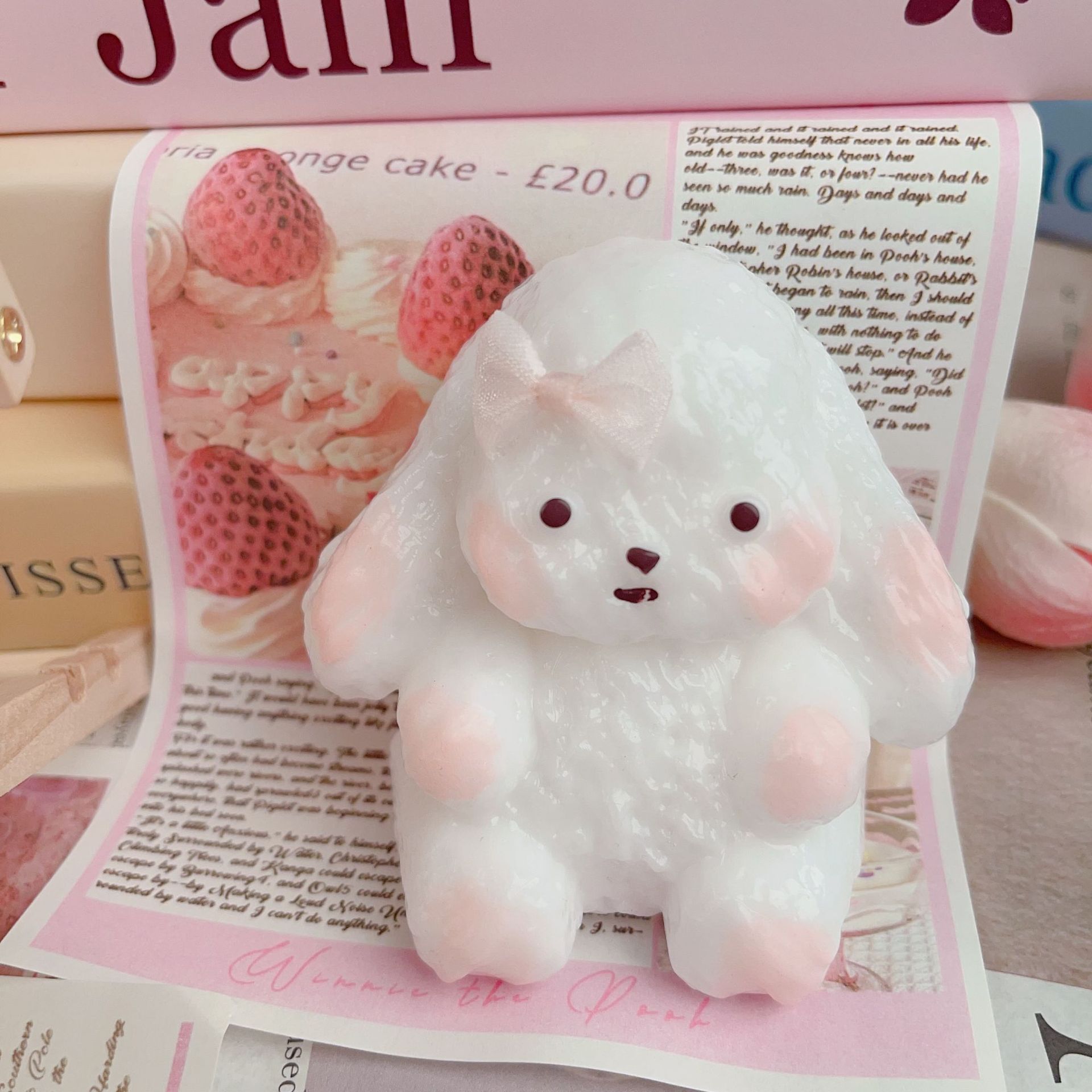 Mini pastel cristal garra de gato pellizco pellizco caja ciega bolsa de niños suave descompresión juguetes puestos de rebote lento