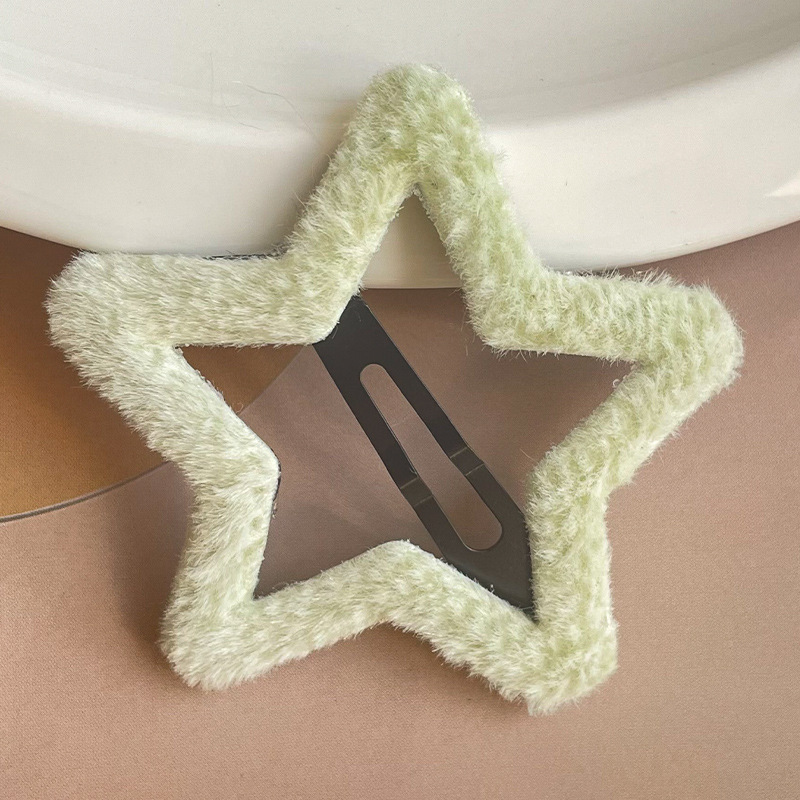 Plush five-pointed star [light green]