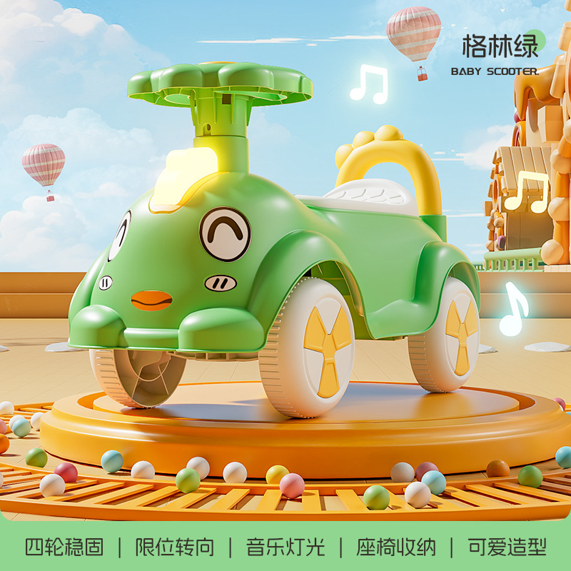 Patinete para niños de 1 a 4 años, patinete para niños pequeños, bicicleta de equilibrio para bebés sin pedales, patinete de cuatro ruedas para niños. image 18