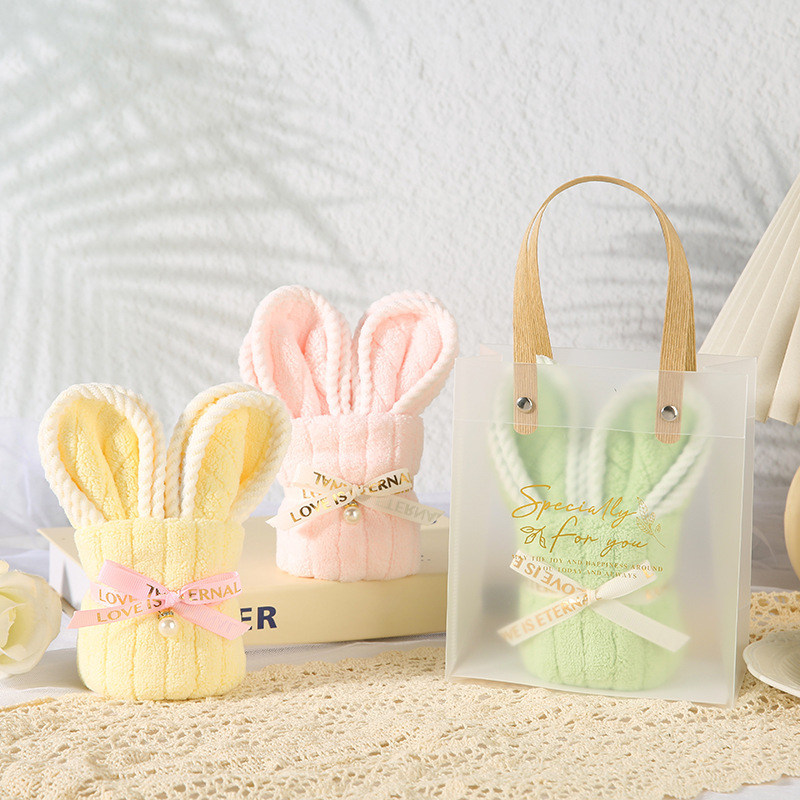 Hand gift rabbit towel cute shape birthday gift wedding gift kindergarten opening creative small gift