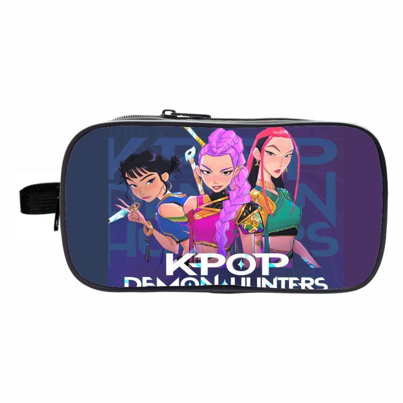 K-Pop ハンターウィッチペンバッグ大容量二層鉛筆バッグ DIY カスタムペンバッグ|undefined