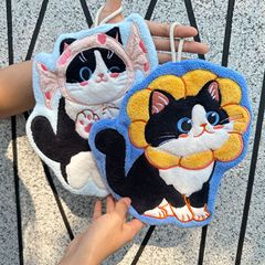 跨境货源糖果猫咪擦手巾卡通可爱挂式加厚吸水实用小礼品