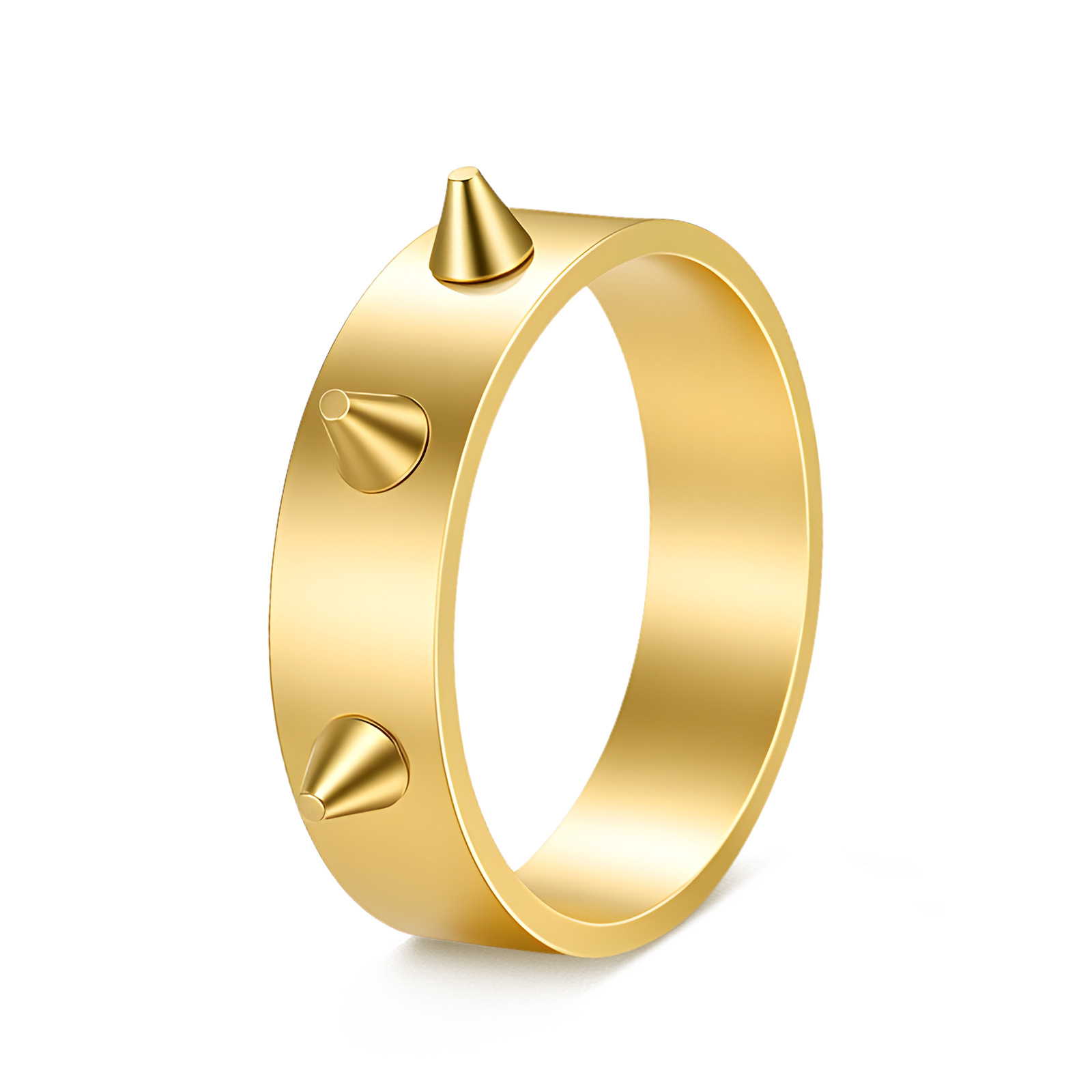 Europa y América punk estilo anti-Lobo anillo 3 uñas de defensa de emergencia anillo 6mm galvanizado hombres y mujeres pareja joyería