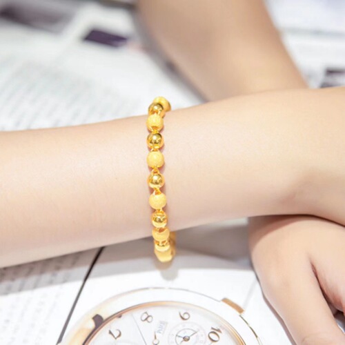 Gold-plated South Sea Pearl Gold Bead Necklace for Women, Fashion Gold Bead Jewelry Live Streaming E-commerce Factory Supply Wholesale