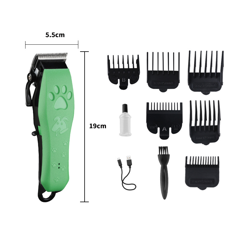 Cortadora de pelo profesional Kemei para mascotas, recortadora eléctrica para perros y gatos, USB, sin atascos, afeitadora corporal completa
