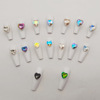 Three dimensional crystal for manicure heart shaped heart-shaped, nail decoration, decorations, with gem