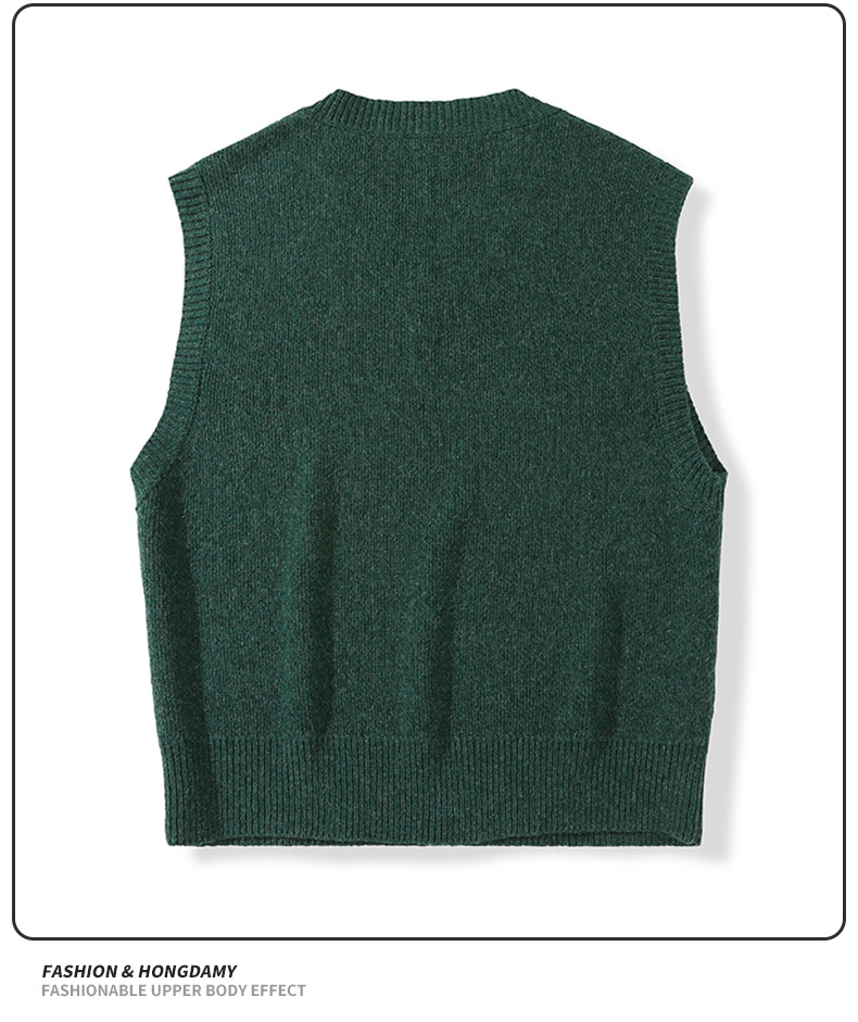 Herrenbekleidung Sonderangebot Pullover Weste Herren Casual Herbst und Winter neue trendige Marke Strickweste ärmellose Weste Pullover Männer_voghion.com
