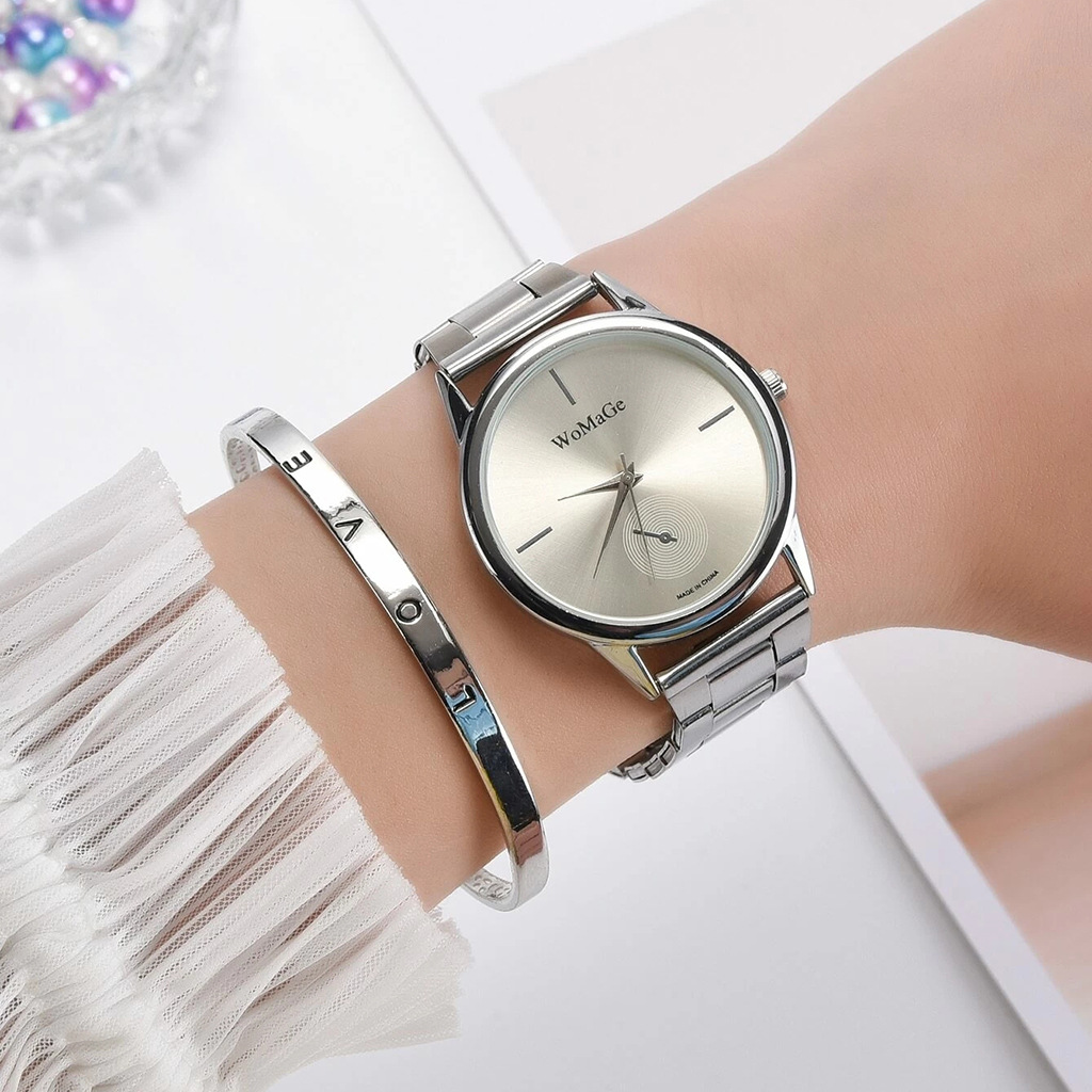 Basic Classic Style Round Solid Color Quartz Women's Watches display picture 1
