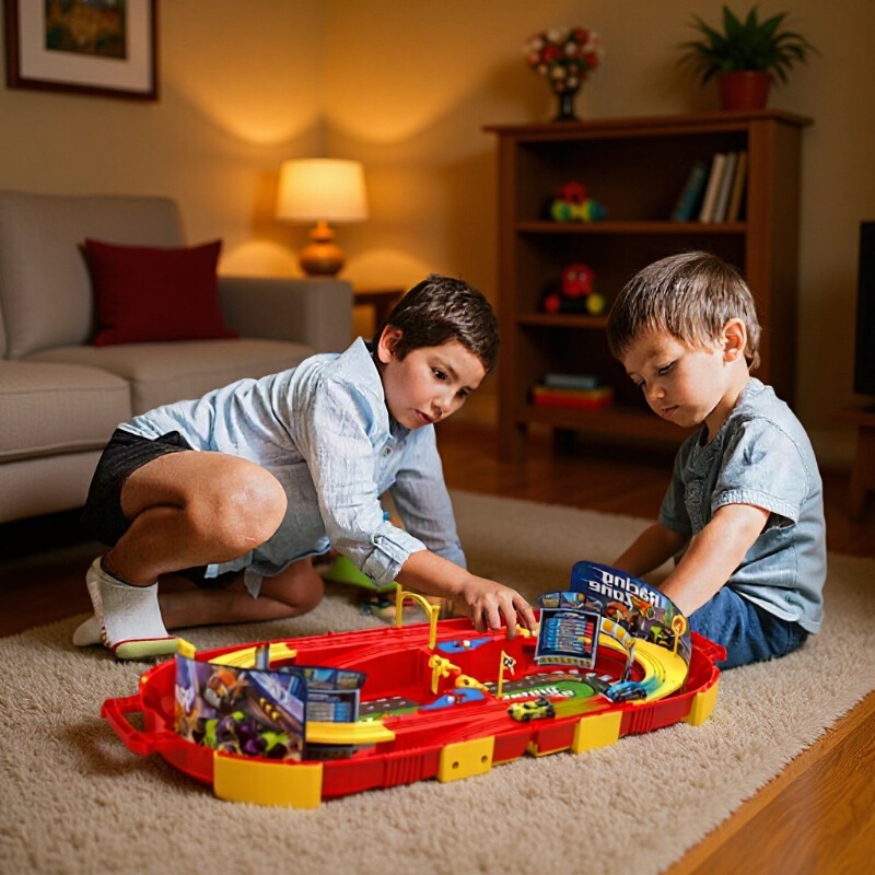 Cross-Border Remote Control Mcqueen Rail Car Double Racing Educational Toy Children's Boy Rail Racing Toy Story