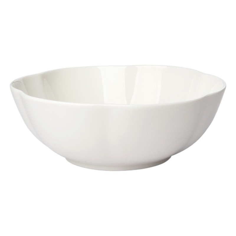 Tazón de cerámica creativo con forma de flor, tazón de postre para niños, tazón pequeño de cerámica blanco puro, tazón de sopa y tazón de verduras para una familia de tres personas