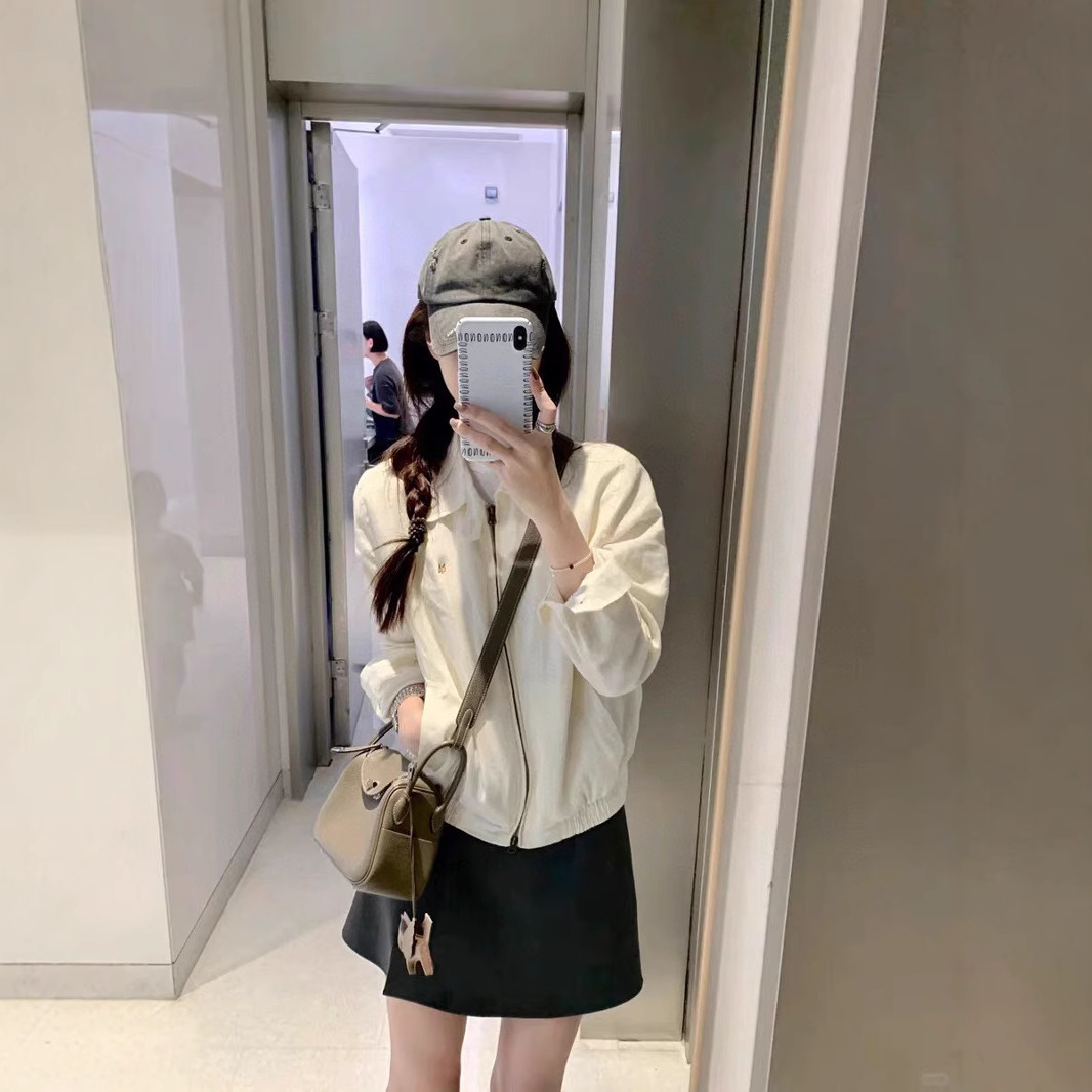 In stock: RL Ralph Ponytail Preppy Style Jacket/Shirt with Square Collar and Straight Shoulders, High-Quality Version