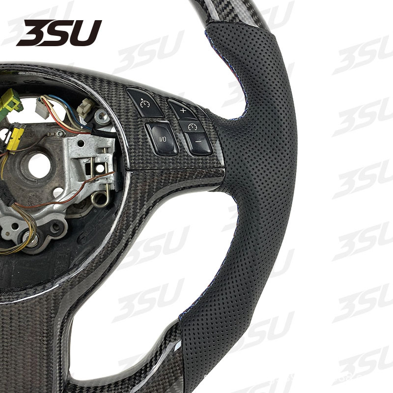 Suitable for Bmw E46 3 Series Leather Carbon Fiber Steering Wheel Upgrade Modified Sports Car Steering Wheel