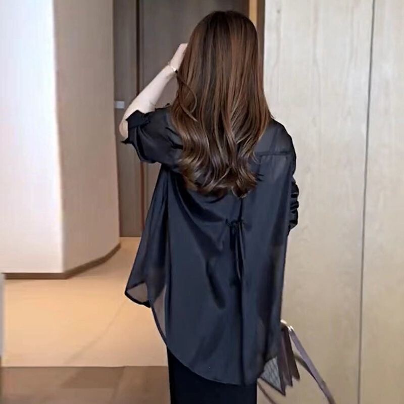 Summer Niche Design Plus-Size Sun-Protective Shirt for Women, Thin Summer Jacket Shirt, 2024 New Chiffon Top Summer Niche Design Plus-Size Sun-Protective Shirt for Women, Thin Summer Jacket Shirt, 2024 New Chiffon Top
