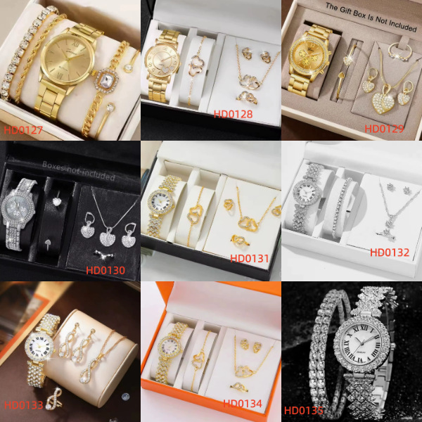 Trendy Best-Selling Roman Numeral Luxury Diamond-Studded Cuban Bracelet with Women's Watch Fashionable Hip-Hop Steel Watch