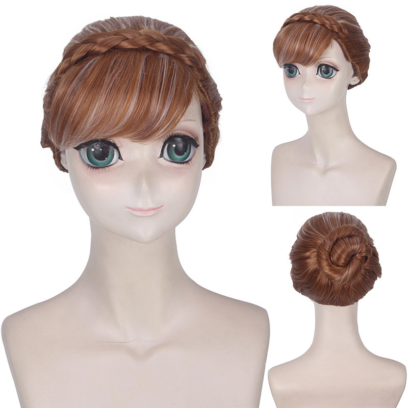 Master Sunda Frozen cos Wig Anna/Elsa Wig Hair Braid Highlight Styling cosplay Wig Master Sunda Frozen cos Wig Anna/Elsa Wig Hair Braid Highlight Styling cosplay Wig