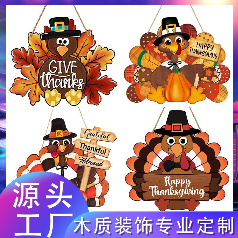 Popular Autumn Thanksgiving Ribbon Pumpkin Wreath Harvest Festival Yard Front Door Decoration Door Hanging Welcome Sign Door Hanging