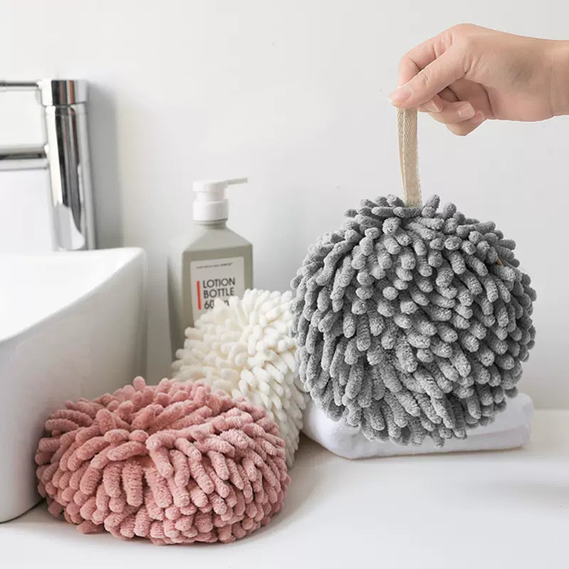 Chenille Thickened Handball Wipe Kitchen Supplies Hangable Hand Towel Bathroom Water Absorbent Quick-drying Towel Factory