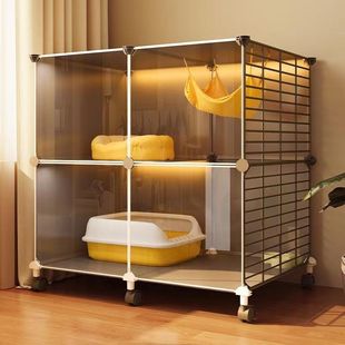 Cat Cage for Home Indoor Small Apartment Cat Villa Cat House Cat Nest Cat Litter Box Climbing Frame Integrated Does Not Occupy Space