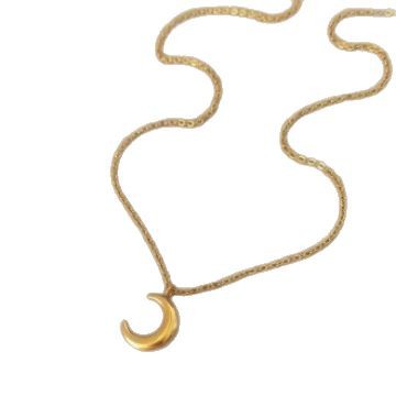 Collar De Luna tridimensional para mujer 18K oro retro ligero diseño de nicho de lujo nuevo simple todo partido Cadena de clavícula de alto grado