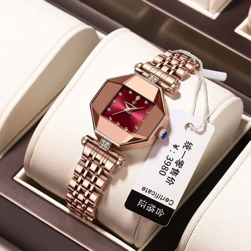 Swiss Brand Waterproof Women's Watch Square Small Green Watch Quartz Watch Dropshipping on AliExpress