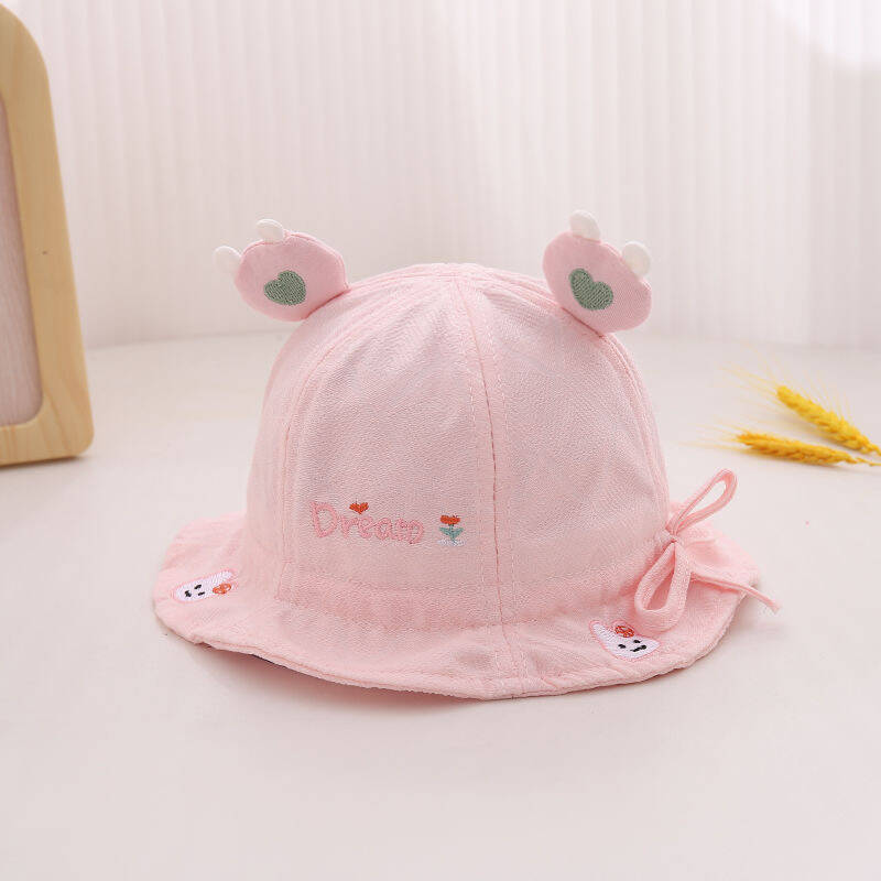 Sombrero de bebé primavera y verano delgado sombrero de pescador sombrero de bebé sombrero de sol pequeño mes de verano sombrero de cuenca de malla sombrero