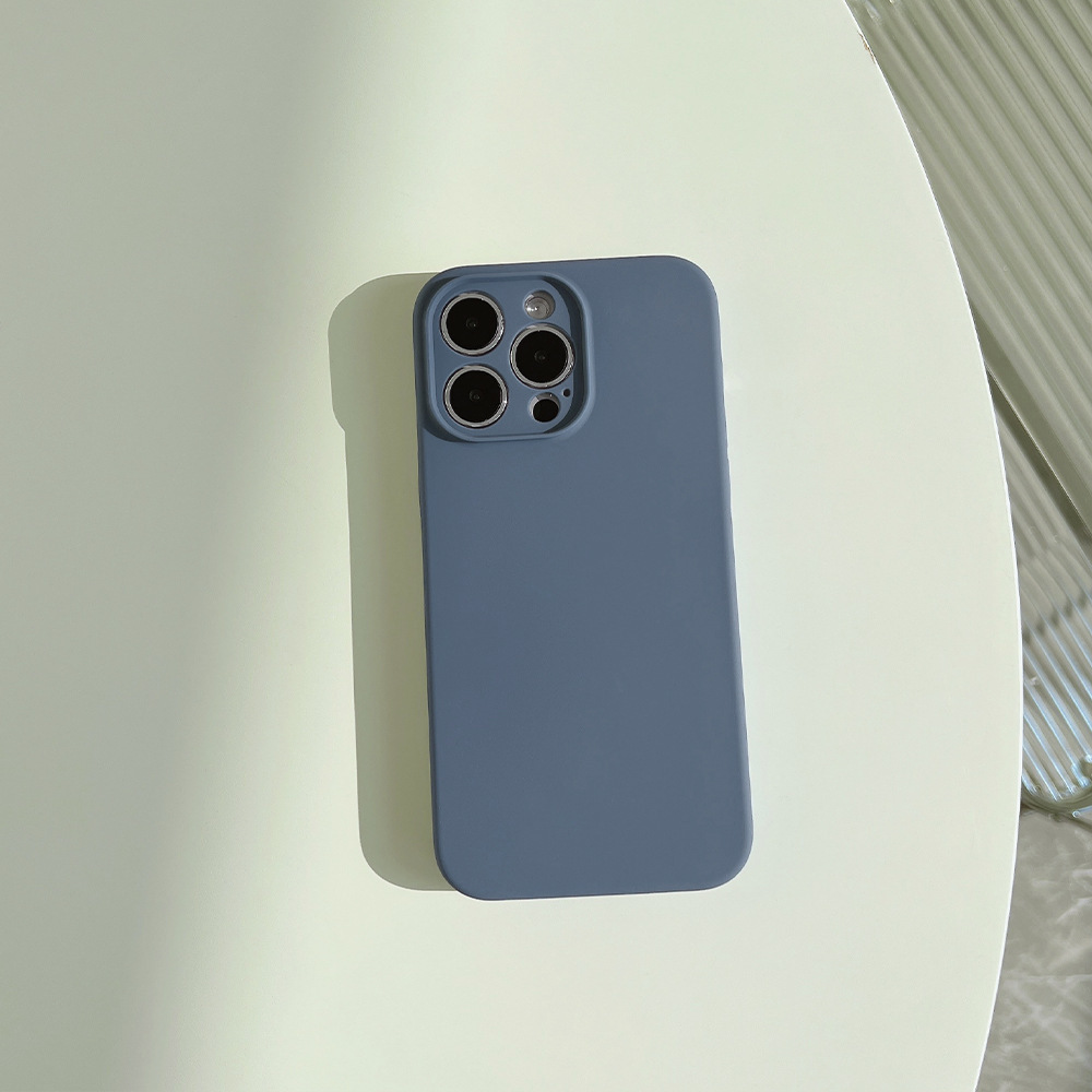 INS simple silicona líquida color sólido para Apple 15PROMAX/15 teléfono caso iPhone12 suave 11 hembra 14