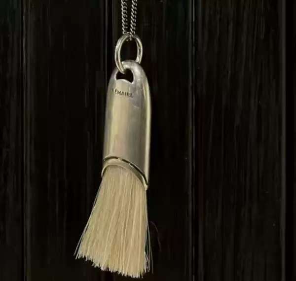 앤틱 실버 + 황백색 말총 목걸이